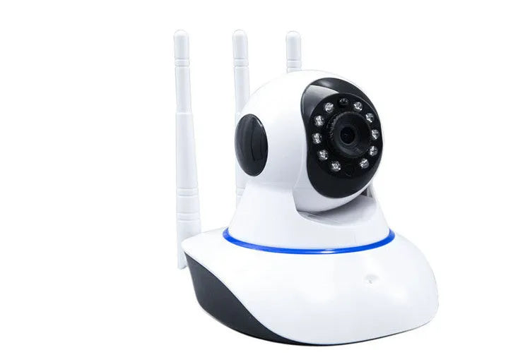 Intelligent rotary head shaker wifi camera with three antennas and night vision for 1080P home monitoring