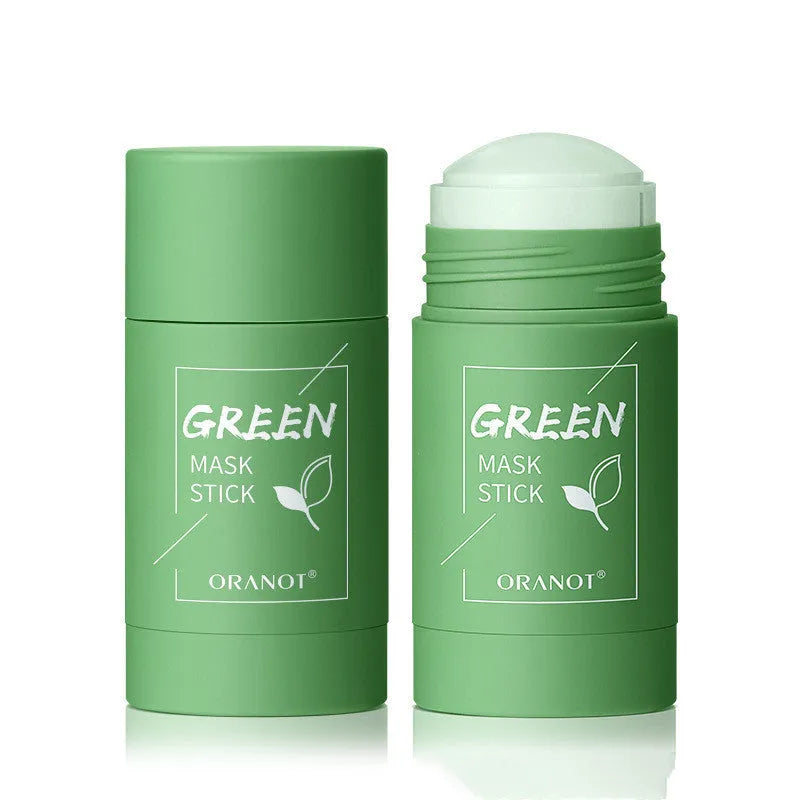 Green tea solid mud mask for deep cleansing and oil control in a washable clay format