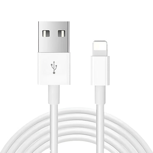 White 20W USB-C fast wall charger with a 1-metre cable for Apple iPhone and iPad.