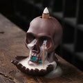 Purple clay zisha Halloween reflux incense burner 10.5cm height compact tabletop design with smoke effect