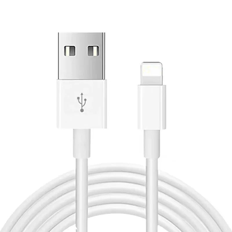White 20W USB-C fast wall charger with a 1-metre cable for Apple iPhone and iPad.