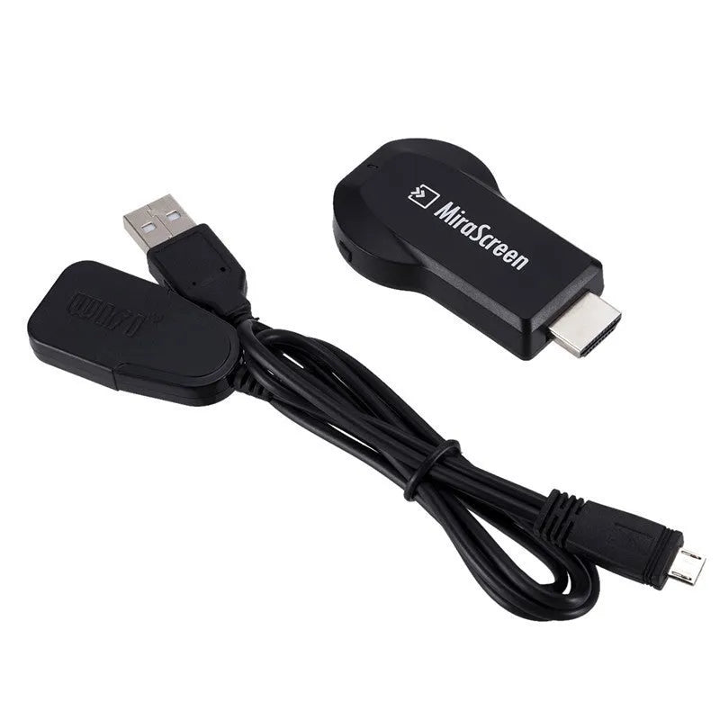 Mirascreen 2.4G WiFi push treasure HDMI adapter card in black for screen mirroring