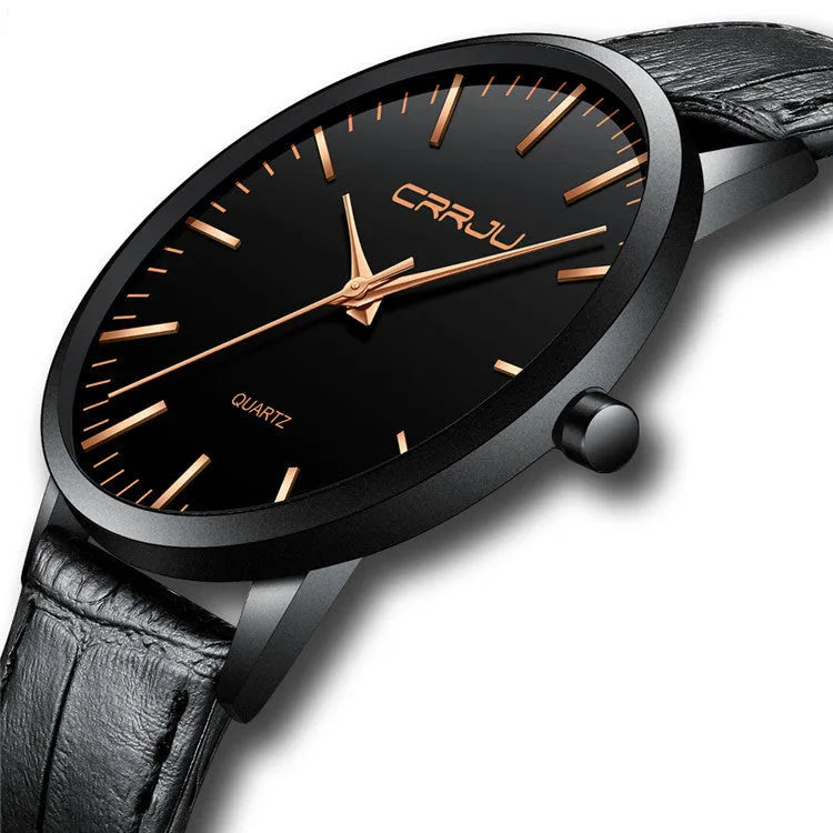 Casual quartz watch with alloy case, plexiglass mirror, and multiple strap options including mesh, leather, and steel bands