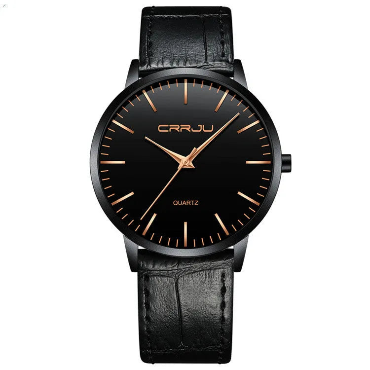 Casual quartz watch with alloy case, plexiglass mirror, and multiple strap options including mesh, leather, and steel bands
