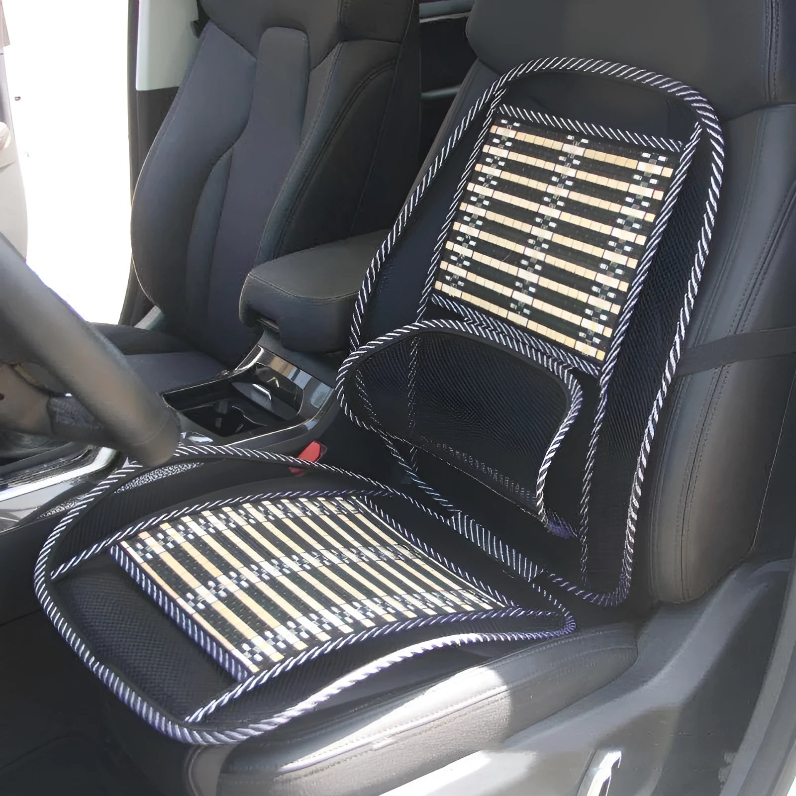 Breathable bamboo silk cool pad seat cushion standard edition with waistband for car seat