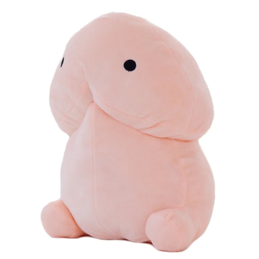 Pray For Xiao Ding spoof squeaking plush doll in white, super soft short plush, cartoon cute design, 20cm size