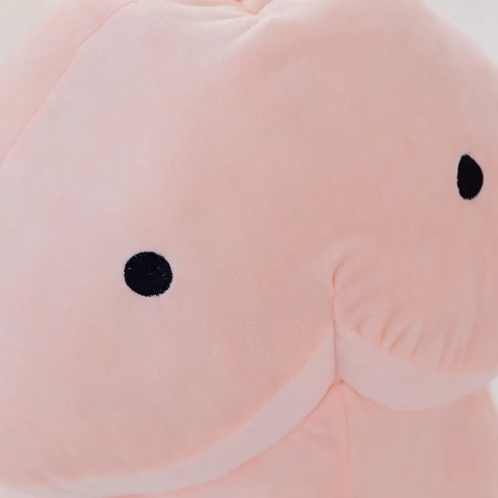 Pray For Xiao Ding spoof squeaking plush doll in white, super soft short plush, cartoon cute design, 20cm size