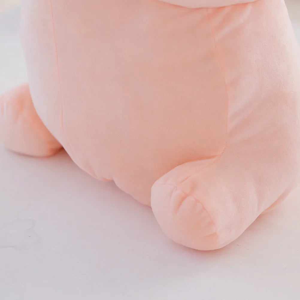 Pray For Xiao Ding spoof squeaking plush doll in white, super soft short plush, cartoon cute design, 20cm size