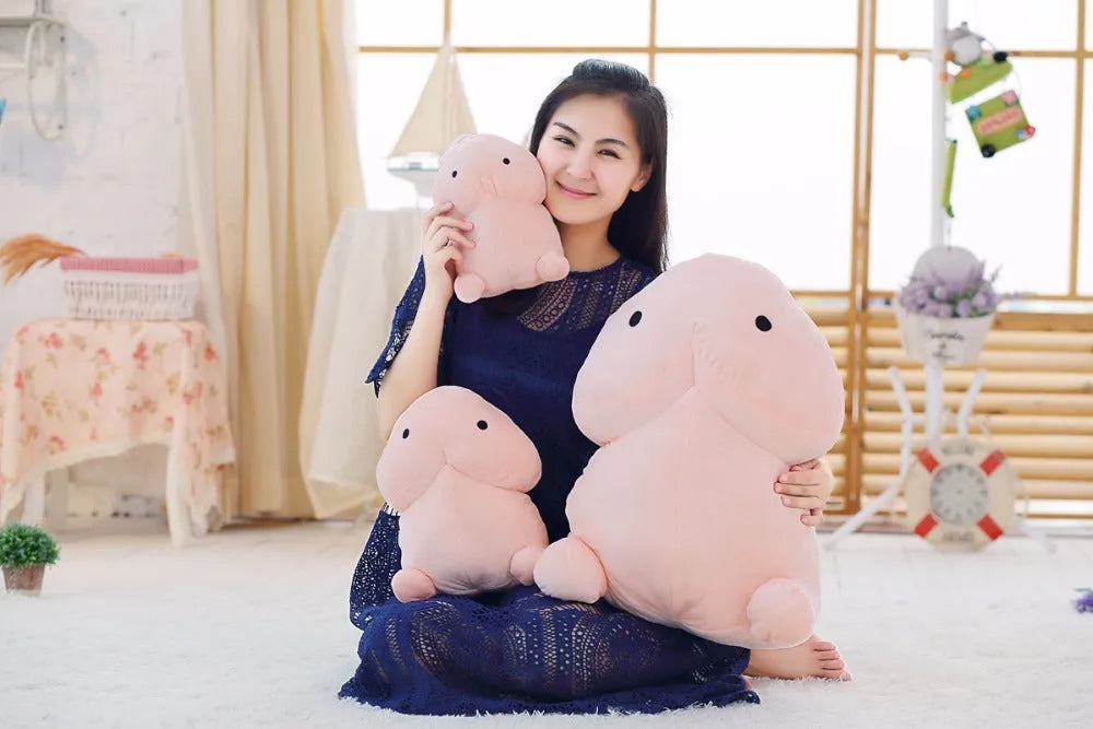 Pray For Xiao Ding spoof squeaking plush doll in white, super soft short plush, cartoon cute design, 20cm size