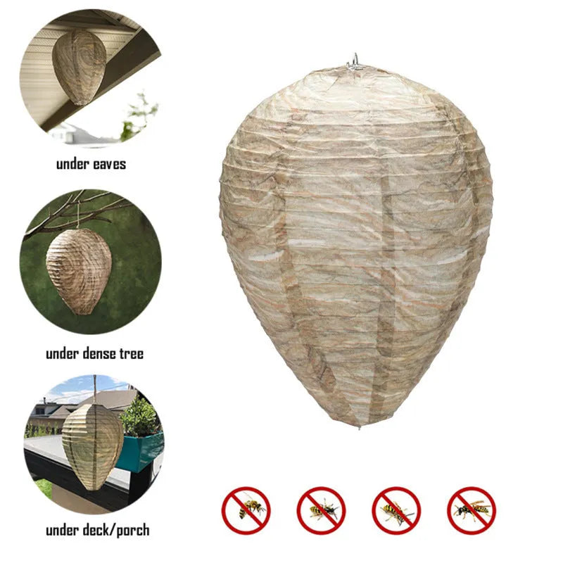 White beehive-shaped paper lantern with hexagonal pattern, measuring 22cm by 28cm.