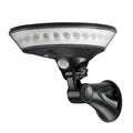 White 360-degree solar garden light with motion sensor for outdoor wall or path installation
