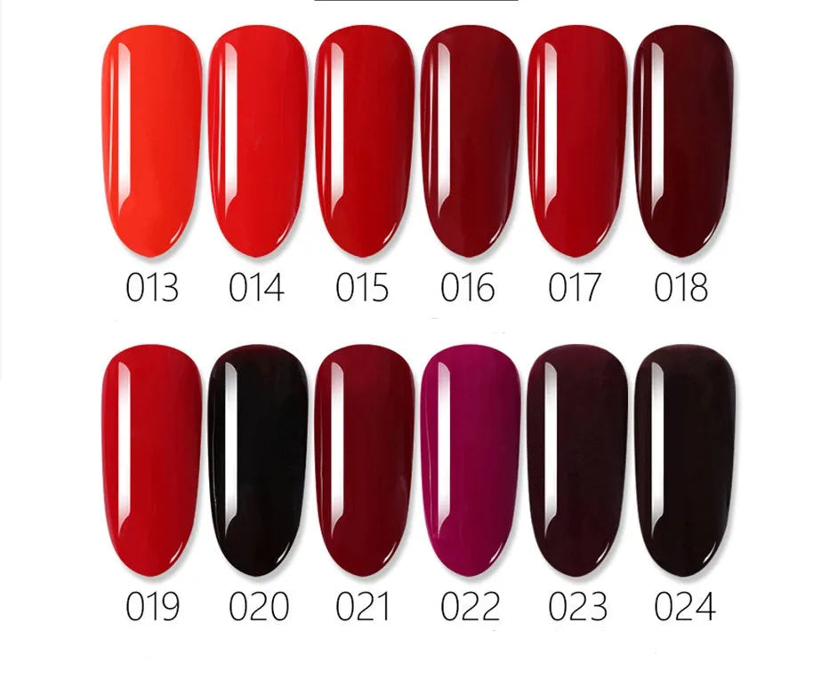 18ml phototherapy nail polish set with mixed colour resin gel bottles