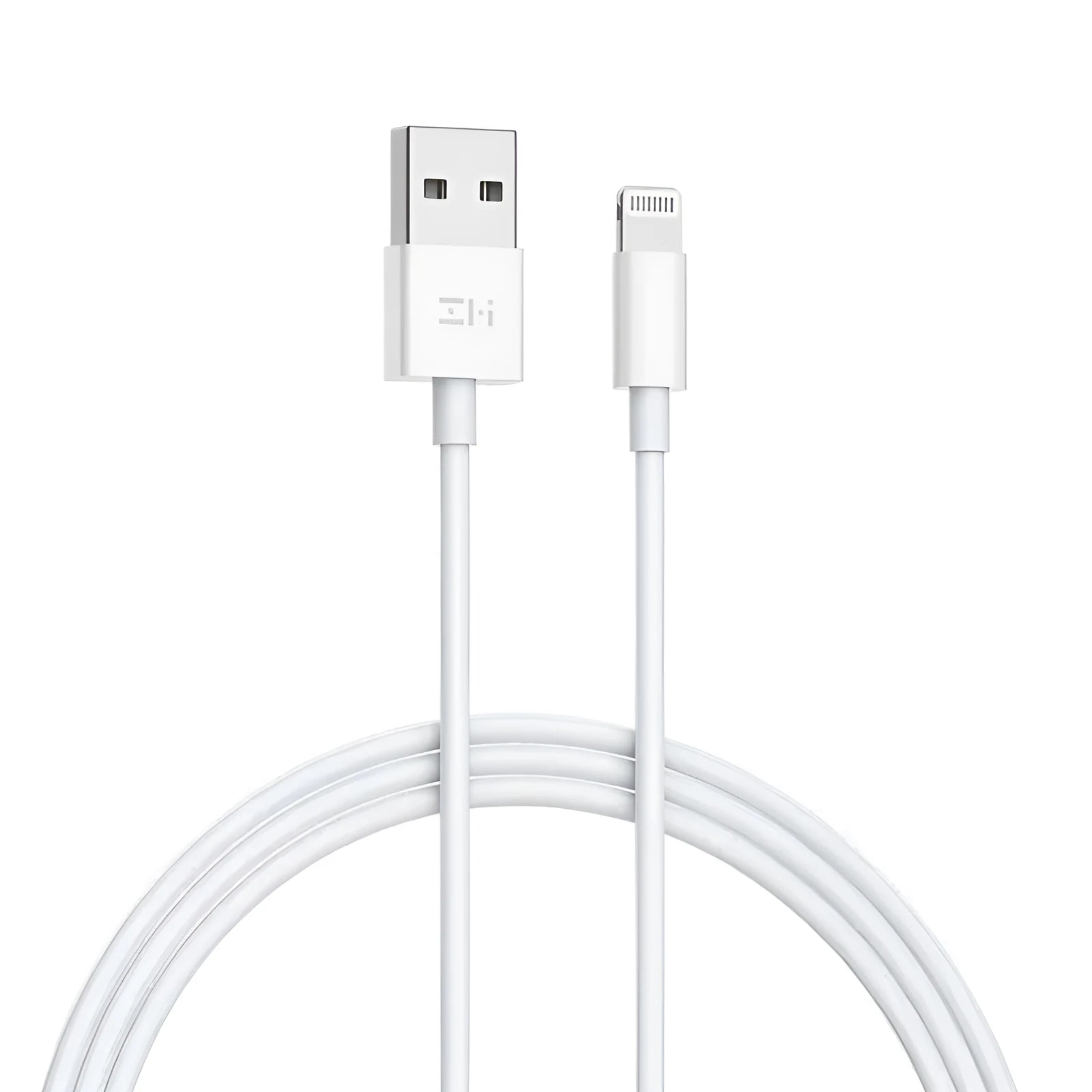 White Purple Rice MFI certified lightning charging cable for iPhone with 1 metre length