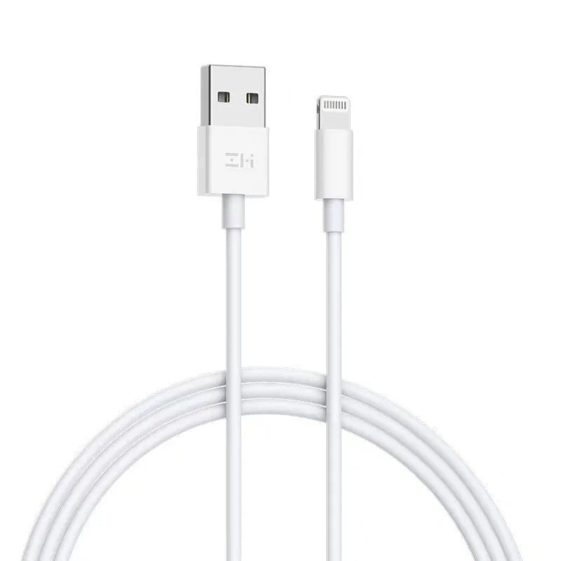 White Purple Rice MFI certified lightning charging cable for iPhone with 1 metre length