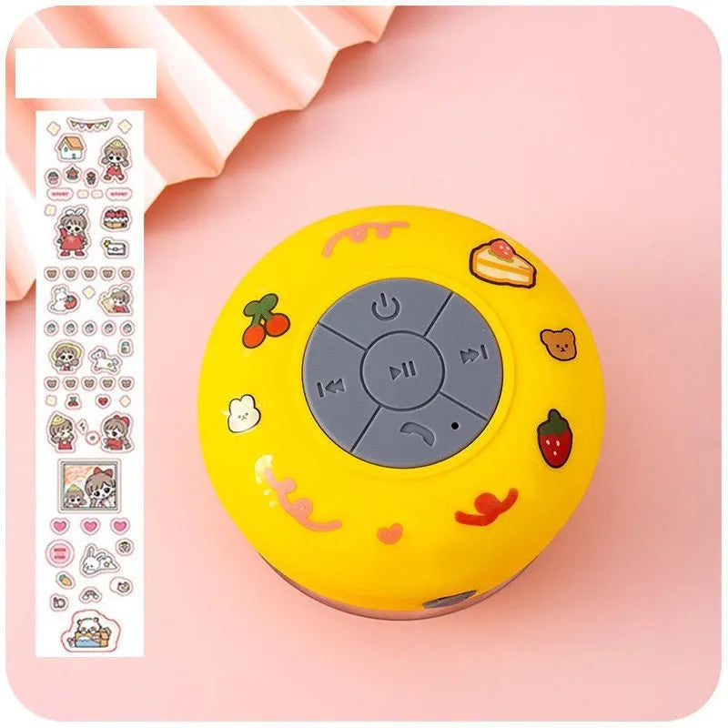 Waterproof mini Bluetooth speaker with suction cup in five colour options