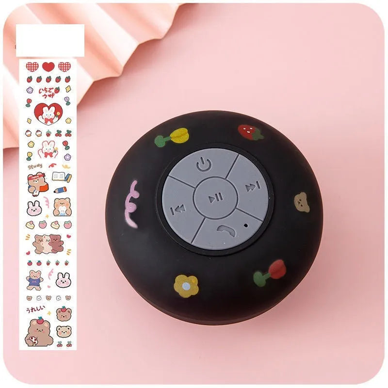 Waterproof mini Bluetooth speaker with suction cup in five colour options