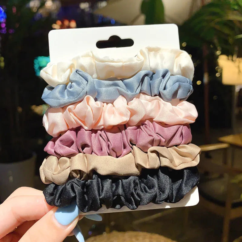 Children's hairpin set showing small intestine hair ring and large intestine head rope designs in autumn colours.
