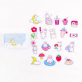 Pack of 20 Korean Ins Wind Box decorative stickers showing Spring Outing Bear, Cute Duck, Liao Mao Ji, and Butter Rabbit designs.