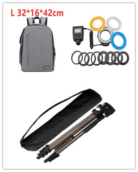 Black aluminium Bluetooth tripod extended to 1.3m with phone holder and remote.