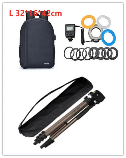 Black aluminium Bluetooth tripod extended to 1.3m with phone holder and remote.