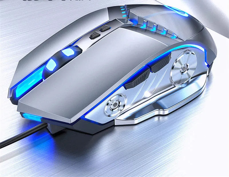 Silver Eagle G3Pro gaming mouse with USB cable and adjustable DPI controls