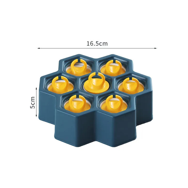 Soft plastic brown honeycomb shaped ice cream mould for homemade lollies.
