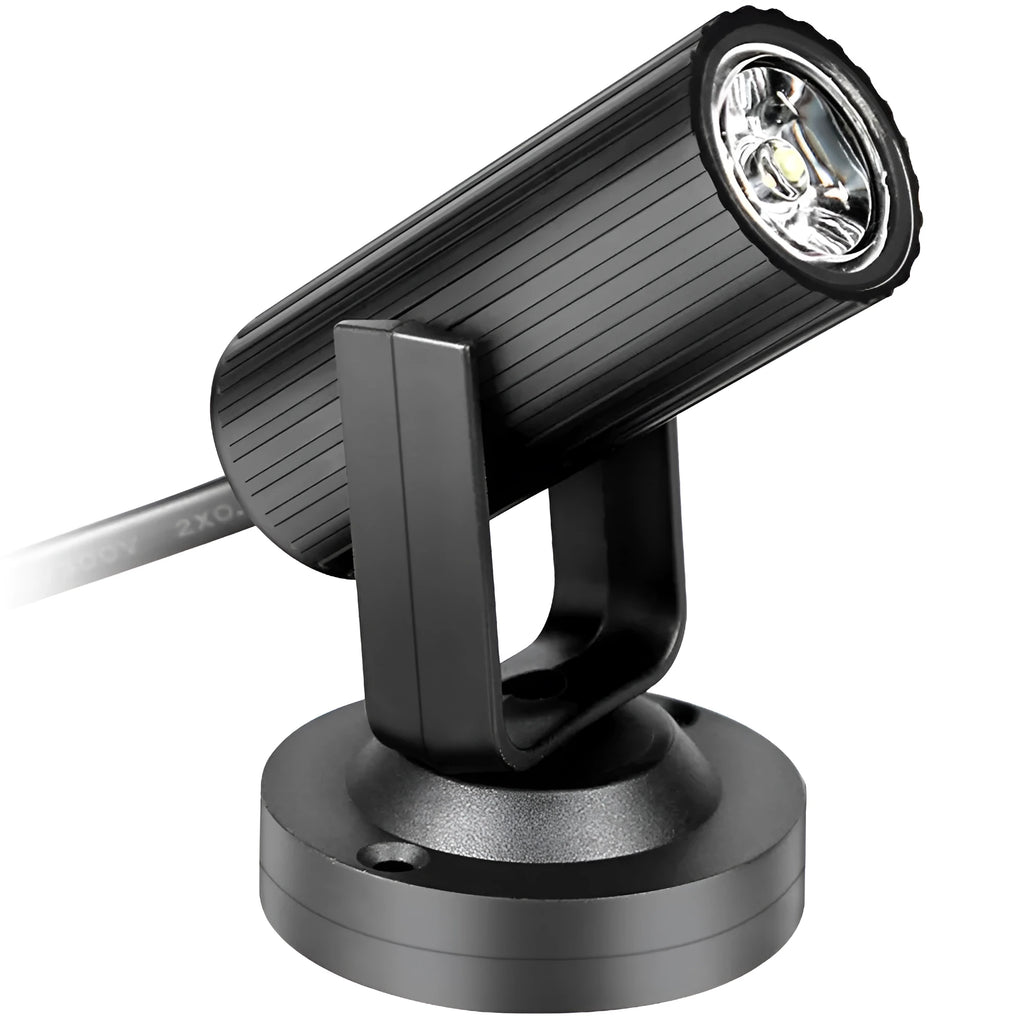Black plastic 1W RGBW LED stage spotlight with single LED light source for professional beam lighting