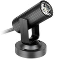 Black plastic 1W RGBW LED stage spotlight with single LED light source for professional beam lighting