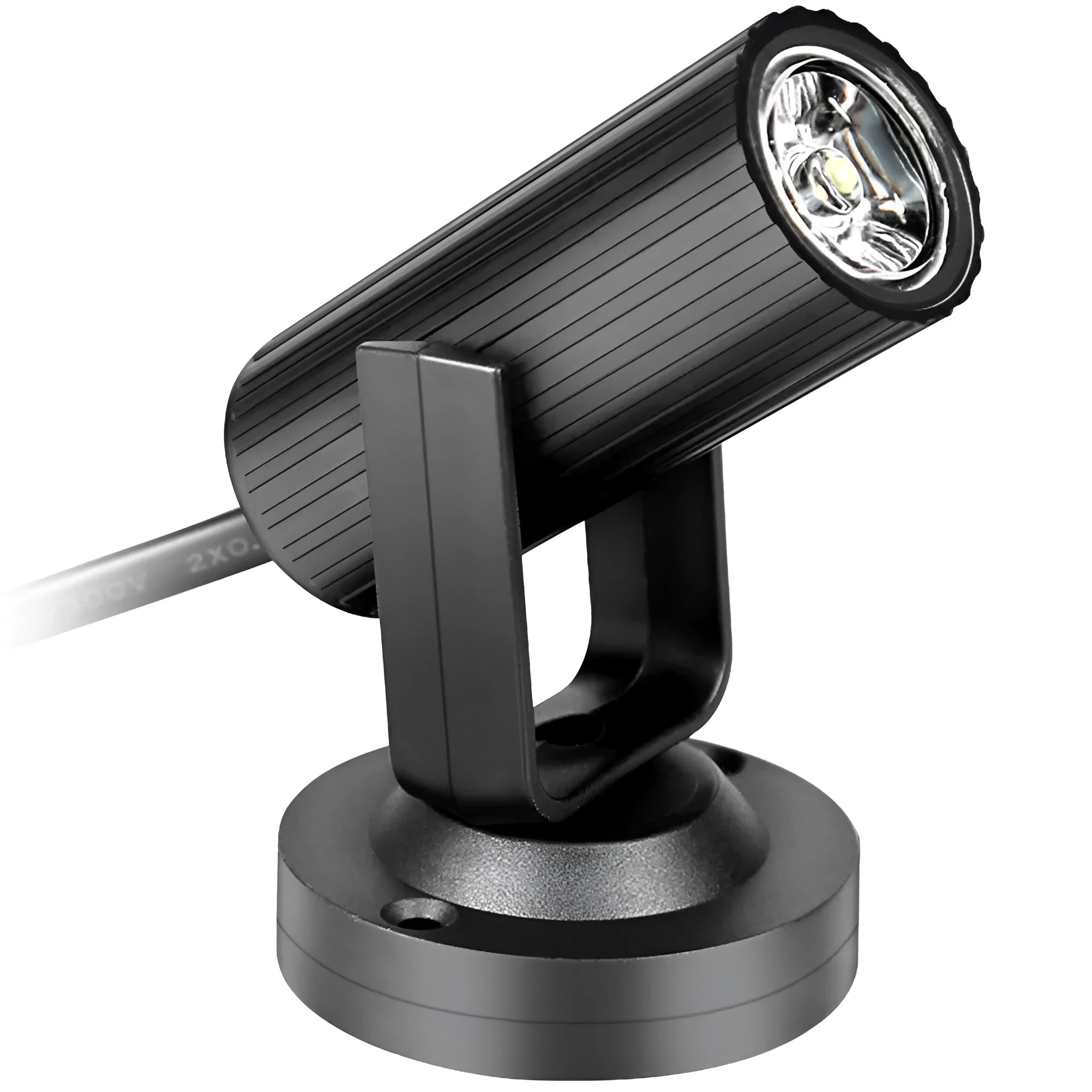 Black plastic 1W RGBW LED stage spotlight with single LED light source for professional beam lighting