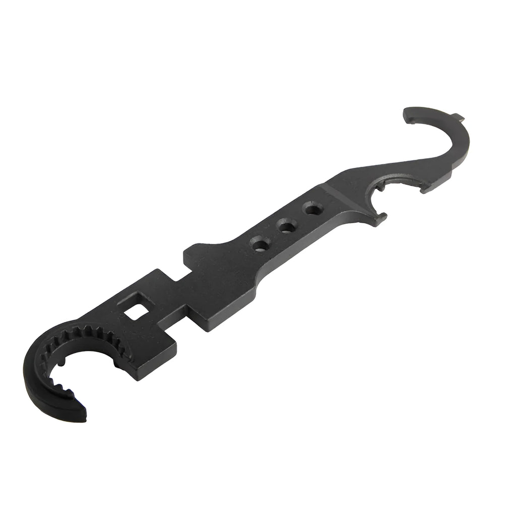 Black all-steel combination wrench for AR15 M4 and mechanical use.