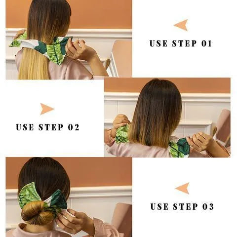 Ladies cotton bowknot headband in retro style, shown in multiple colour options.