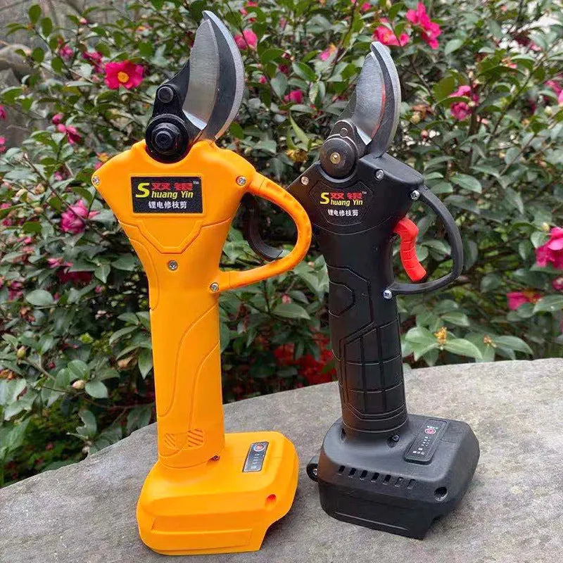 Double Silver electric branch shears with lithium batteries for fruit tree pruning