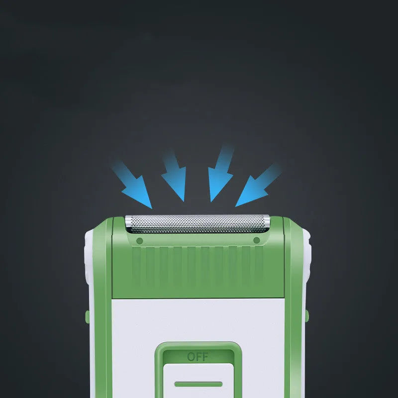 Reciprocating Double-Layer Net Electric Shaver L2 in photo colour, showing ABS plastic body and shaver head.