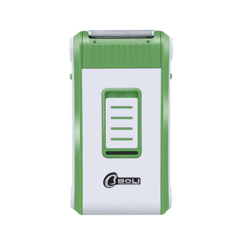 Reciprocating Double-Layer Net Electric Shaver L2 in photo colour, showing ABS plastic body and shaver head.