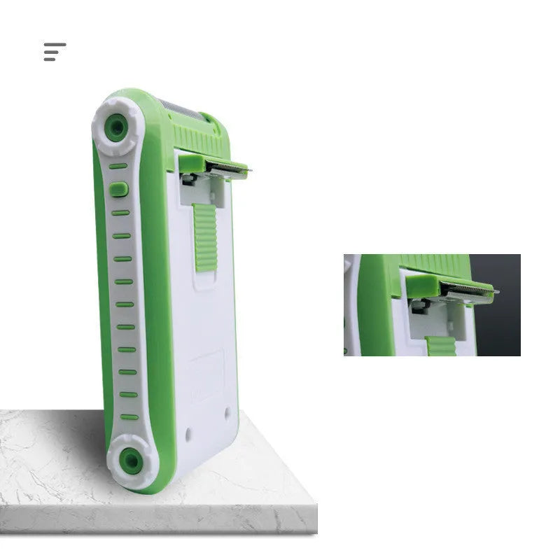 Reciprocating Double-Layer Net Electric Shaver L2 in photo colour, showing ABS plastic body and shaver head.