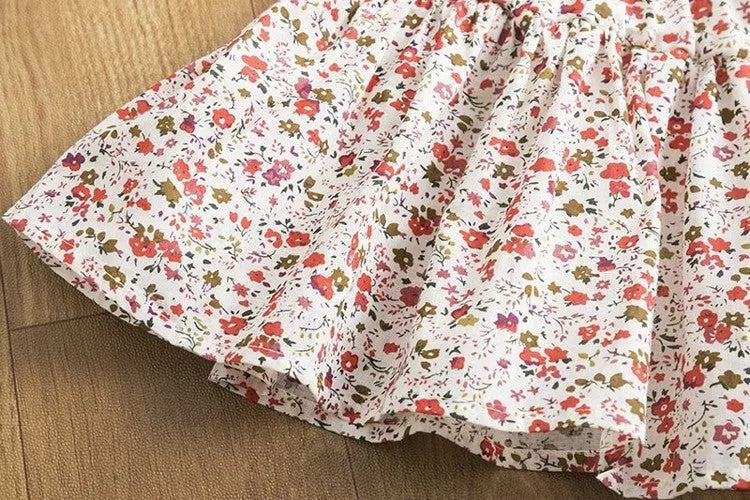 Girls' polyester holiday dress and top matching set in black, pink, or white for sizes 2T to 6T