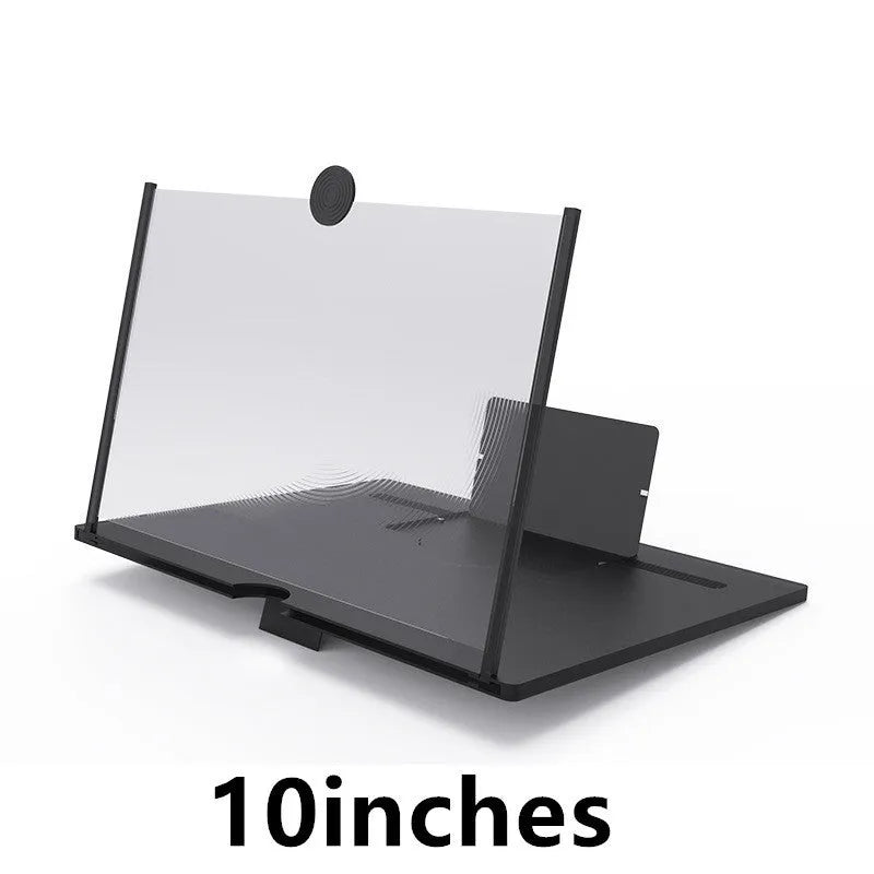 12-inch wood grain folding smartphone screen amplifier bracket with acrylic lens