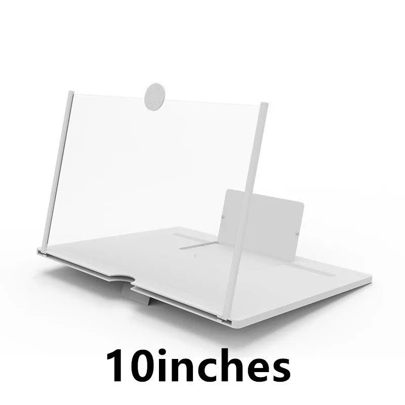 12-inch wood grain folding smartphone screen amplifier bracket with acrylic lens