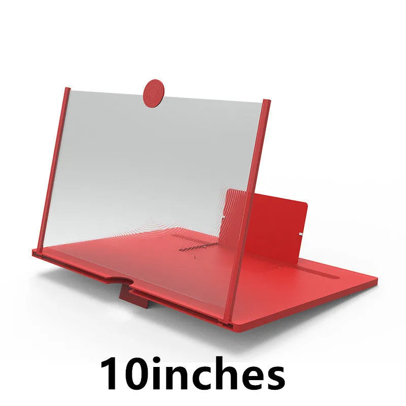 12-inch wood grain folding smartphone screen amplifier bracket with acrylic lens