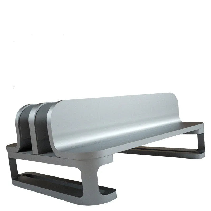 Aluminium alloy vertical notebook stand for Apple MacBook storage in silver colour
