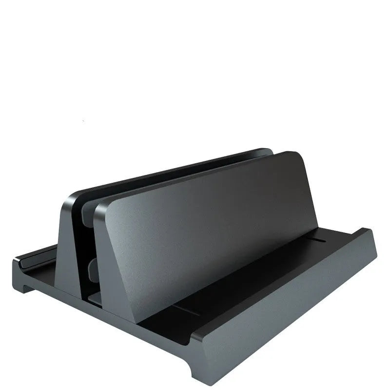 Aluminium alloy vertical notebook stand for Apple MacBook storage in silver colour