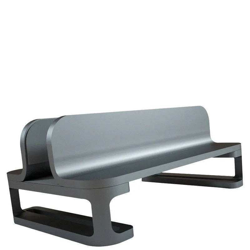 Aluminium alloy vertical notebook stand for Apple MacBook storage in silver colour