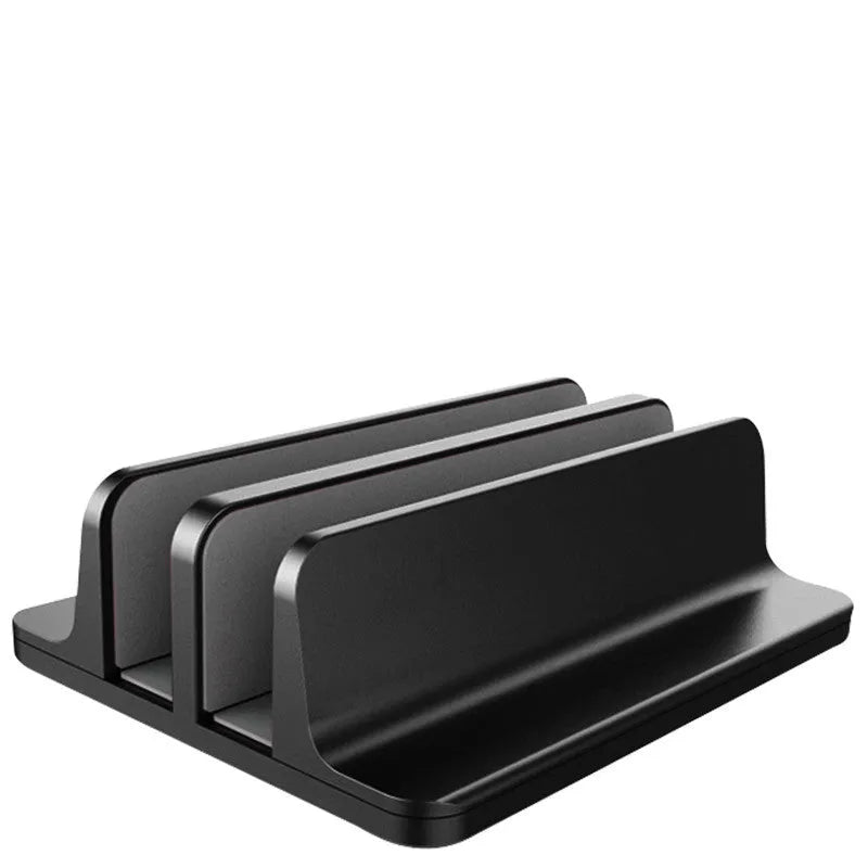 Aluminium alloy vertical notebook stand for Apple MacBook storage in silver colour