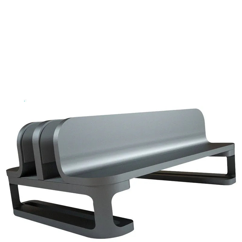Aluminium alloy vertical notebook stand for Apple MacBook storage in silver colour