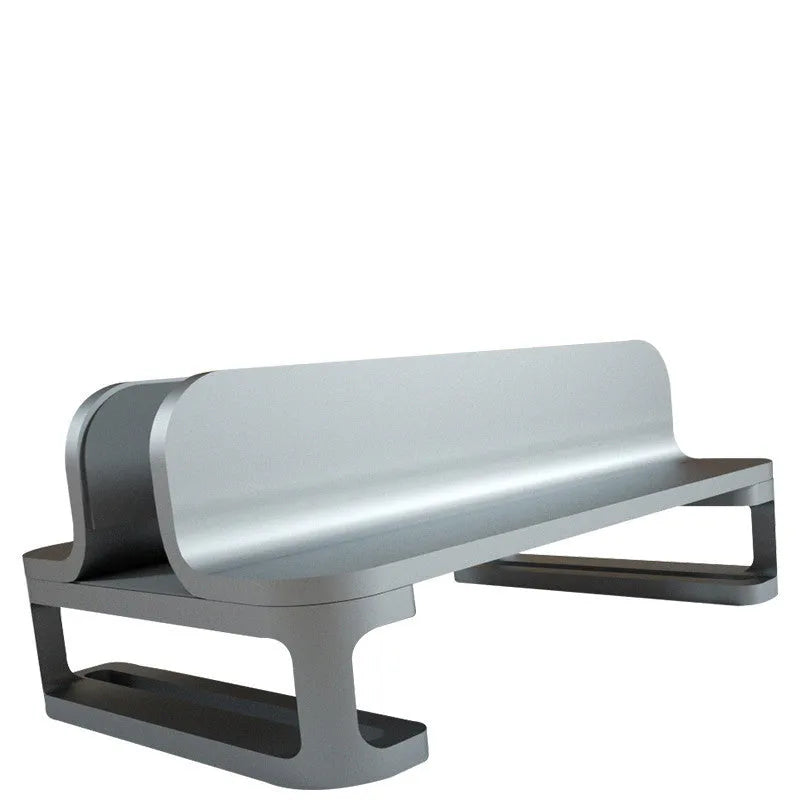 Aluminium alloy vertical notebook stand for Apple MacBook storage in silver colour