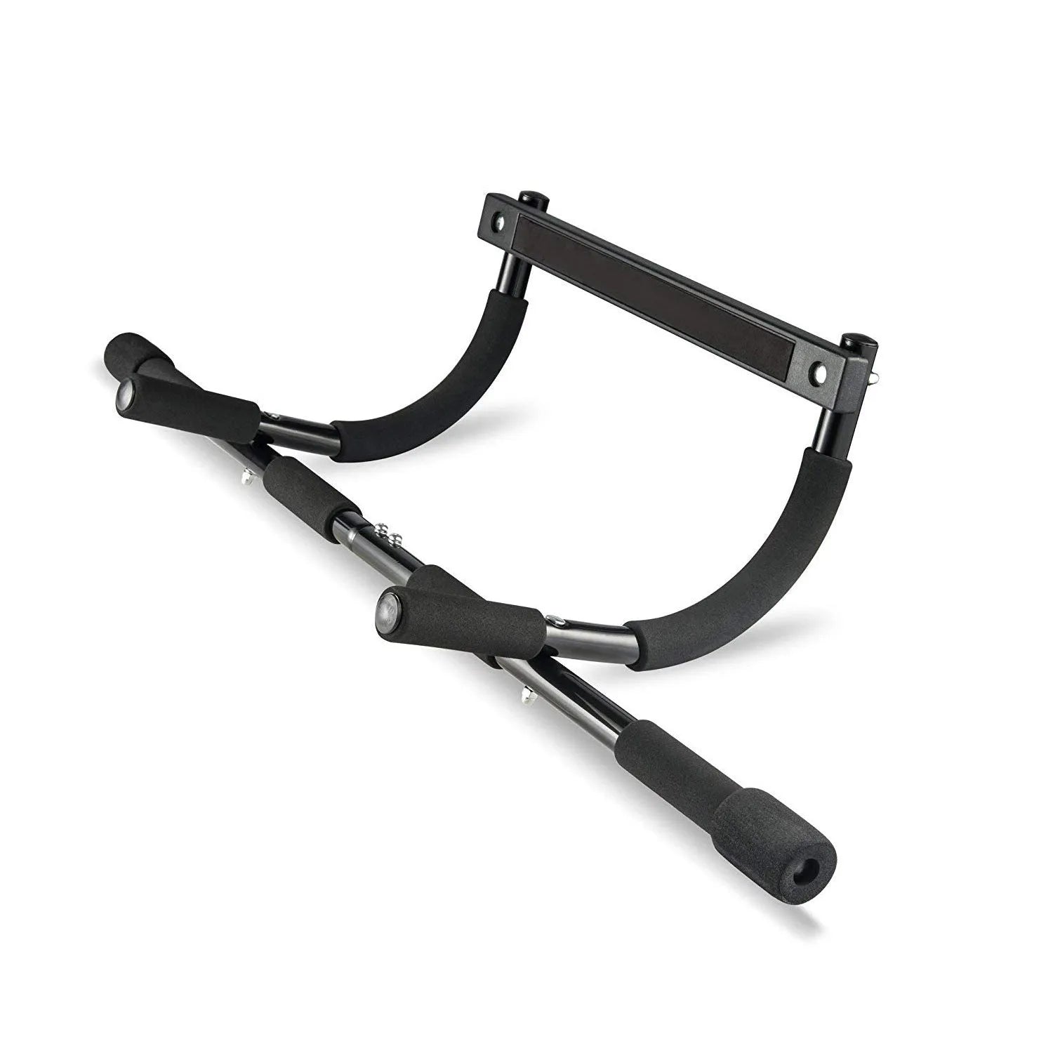Black steel pipe wall-mounted pull-up bar for indoor fitness training