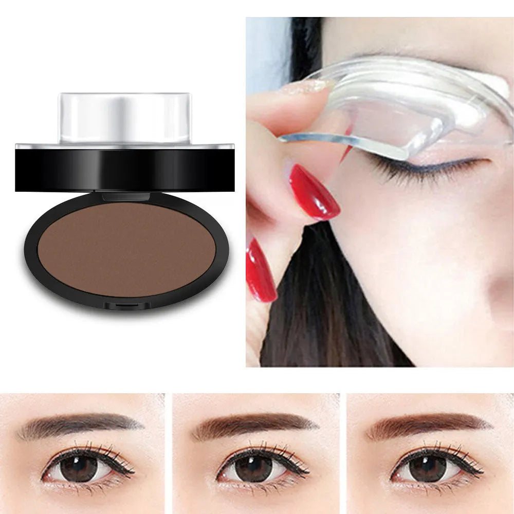 ALVER eyebrow powder seal in coffee colour with arched and willow eyebrow style options