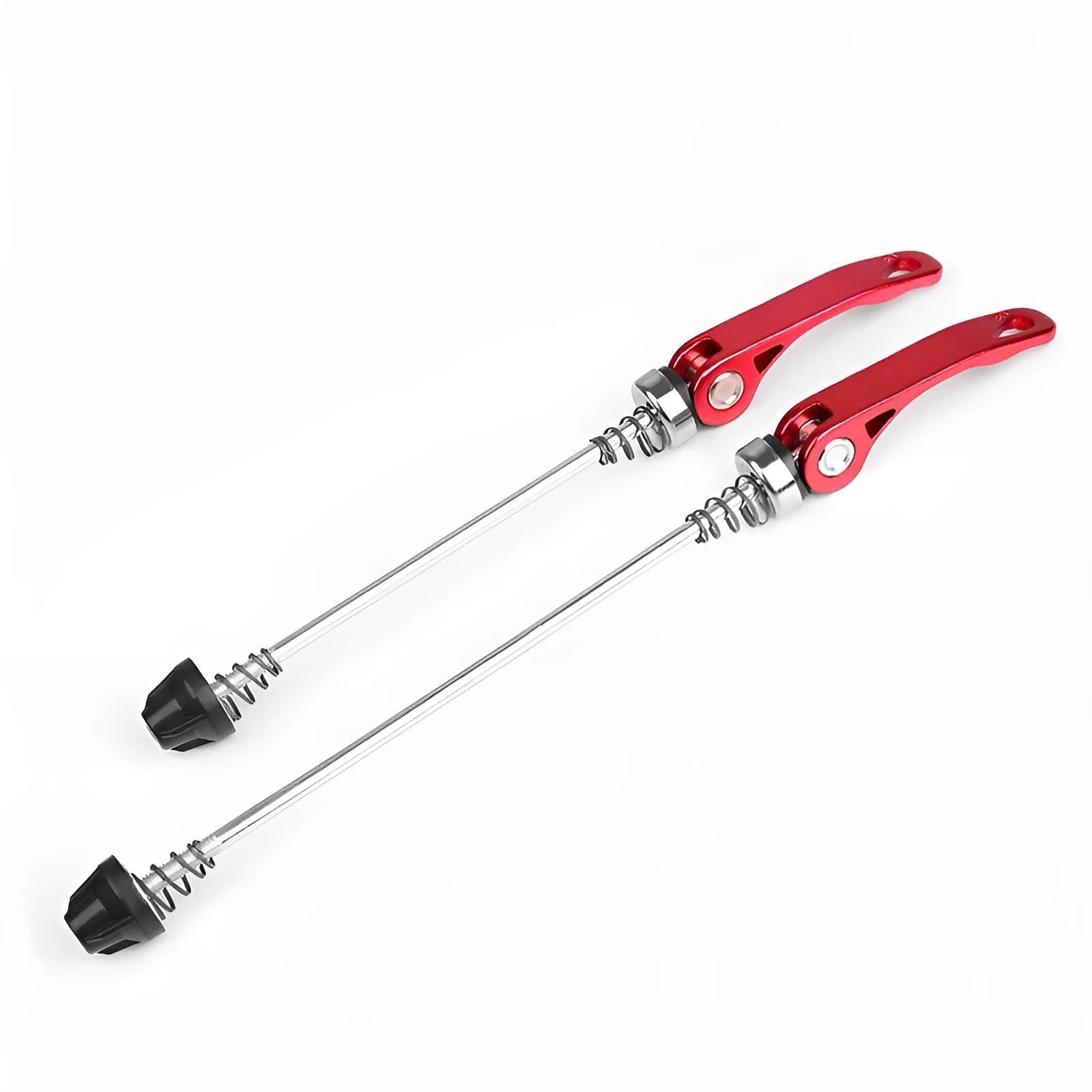 Bicycle quick release axle hub with aluminium handle in multiple colour options