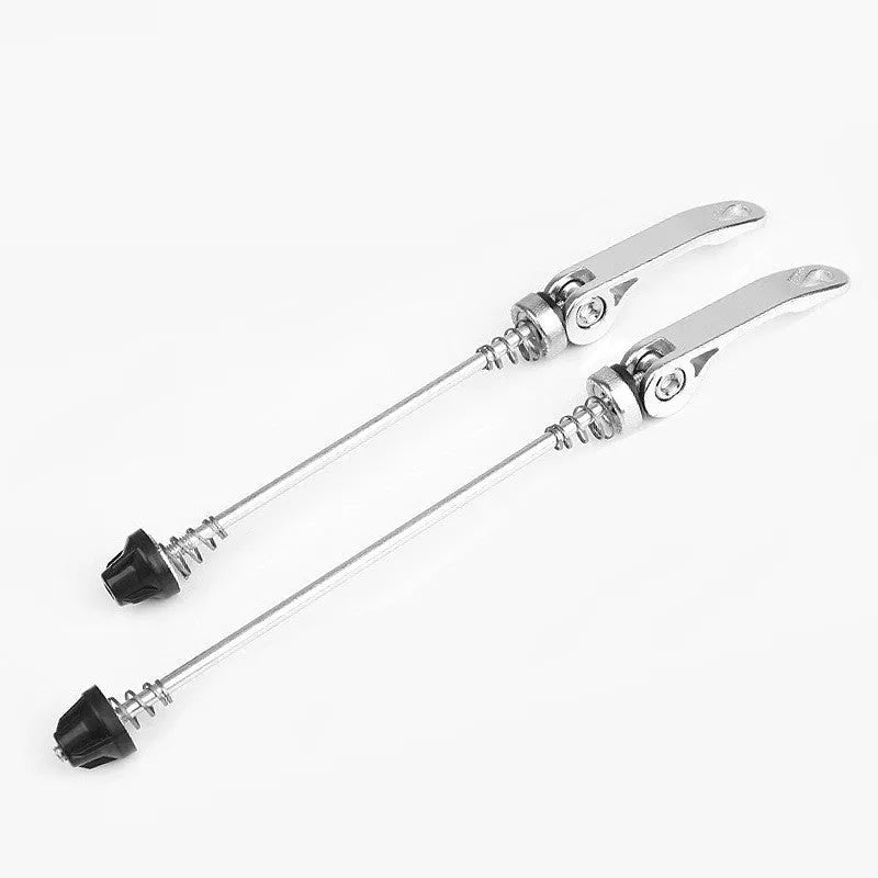 Bicycle quick release axle hub with aluminium handle in multiple colour options