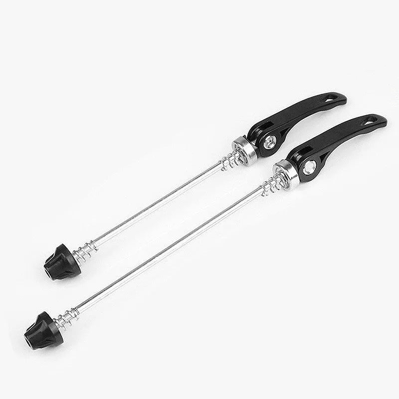 Bicycle quick release axle hub with aluminium handle in multiple colour options